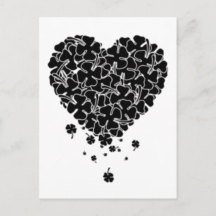 Black Clover Heart Holiday Postcard