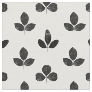 Black Clover on White Fabric