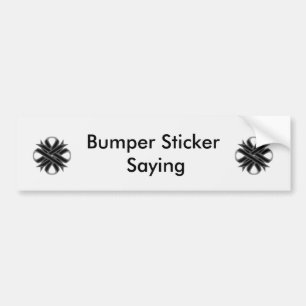 Black Clover Ribbon by Kenneth Yoncich Bumper Sticker