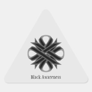 Black Clover Ribbon by Kenneth Yoncich Triangle Sticker