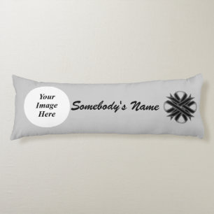 Black Clover Ribbon Template by Kenneth Yoncich Body Cushion