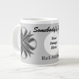 Black Clover Ribbon Template by Kenneth Yoncich Large Coffee Mug