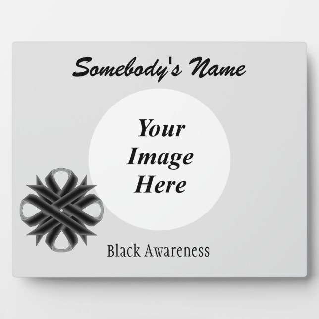 Black Clover Ribbon Template by Kenneth Yoncich Plaque (Front)