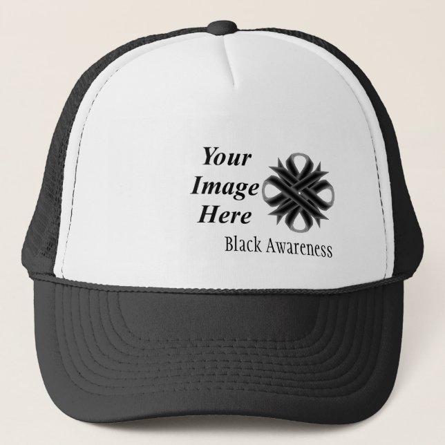 Black Clover Ribbon Template Kenneth Yoncich Trucker Hat (Front)