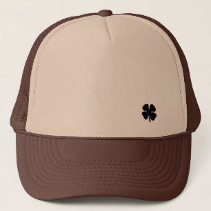Black Clover tan and brown foam trucker hat