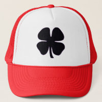 Black Clover white and red foam trucker hat