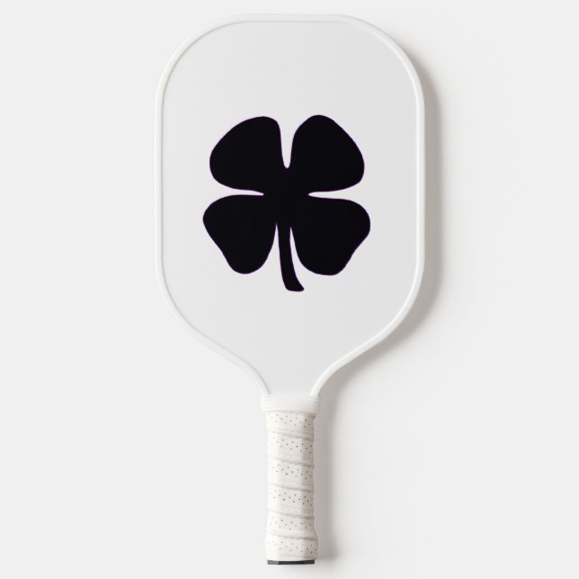 Black Clover white pickleball paddle (Front)
