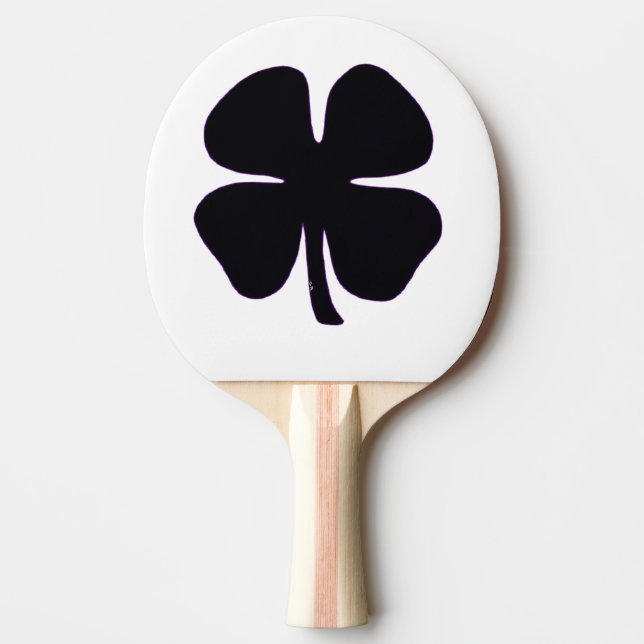 Black Clover white ping pong paddle (Front)