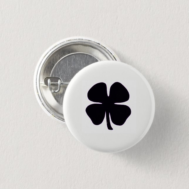Black Clover white small button (Front & Back)
