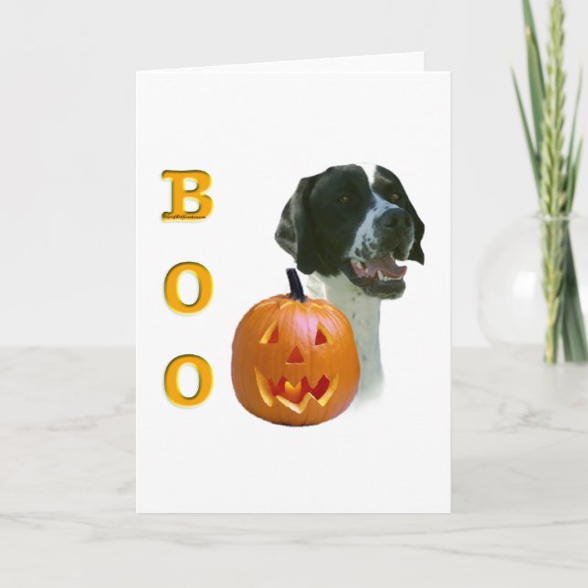 Black Coated Pointer Boo Card (Front)