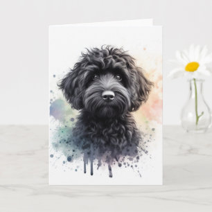 Black Cockapoo Card