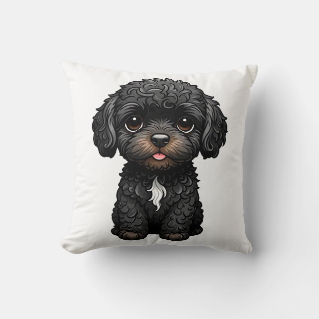 Black Cockapoo Cushion (Front)