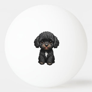 Black Cockapoo Ping Pong Ball