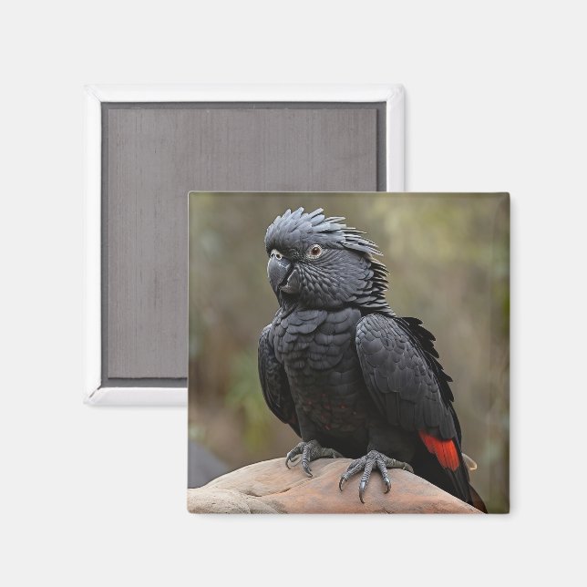 Black Cockatoo Magnet (Front/Back)