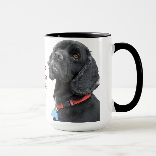 Black Cocker Spaniel Head Mug (Right)