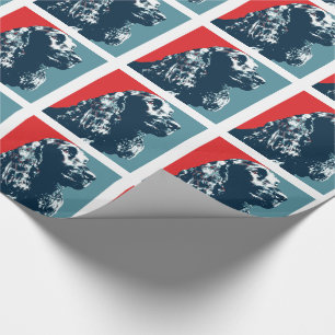 Black Cocker Spaniel Hope Dog Pop Art Wrapping Paper
