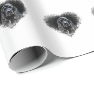 Black Cocker Spaniel lover Wrapping Paper