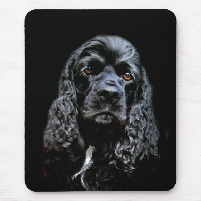 Black Cocker Spaniel Mouse Pad (Front)