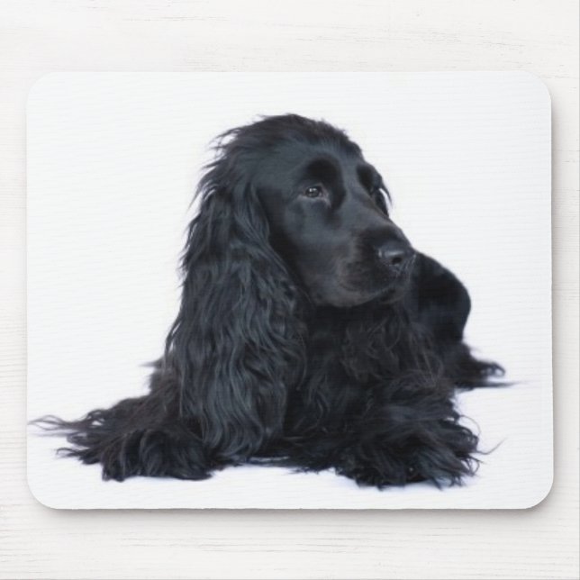 Black Cocker Spaniel Mousepad (Front)