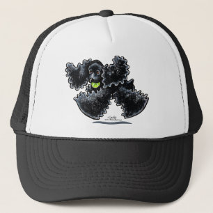 Black Cocker Spaniel Play Trucker Hat