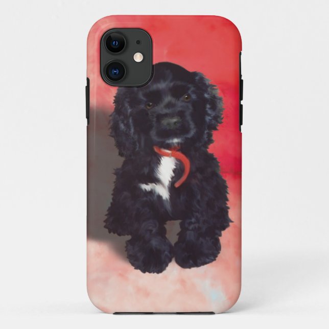 Black Cocker Spaniel Puppy - Abby Case-Mate iPhone Case (Back)