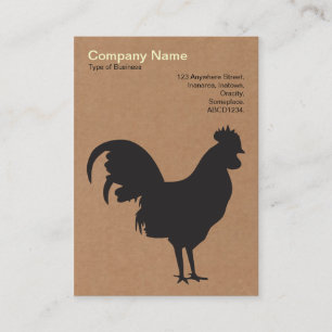 Black Cockerel - Cardboard Box Business Card