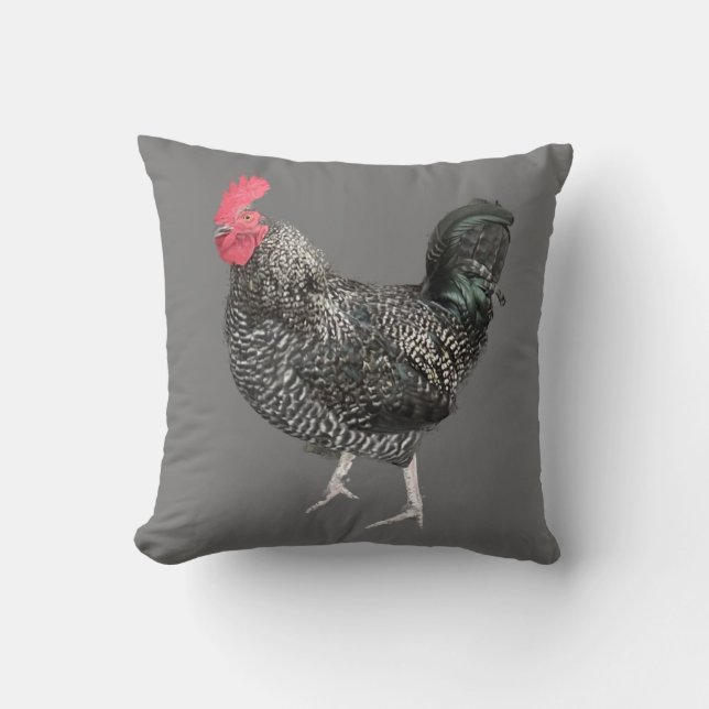 Black Cockerel No 4  Cushion (Front)