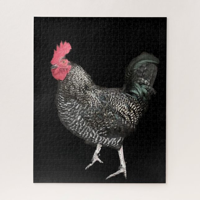 Black Cockerel No 4 Jigsaw Puzzle (Vertical)