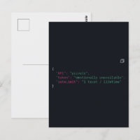 Black Coder Quote Postcard – Customisable