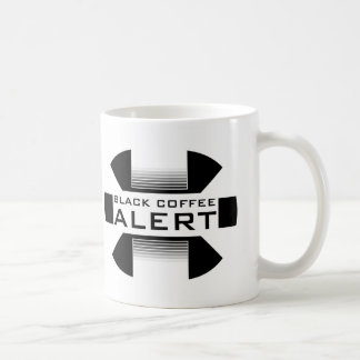 Black Coffee Alert - coffee mug