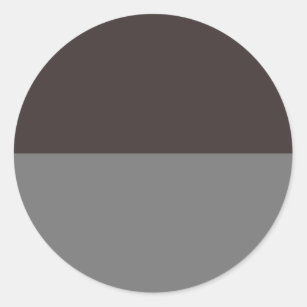 Black Coffee and Dark Grey Classic Round Sticker