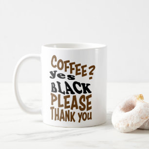 black coffee mug