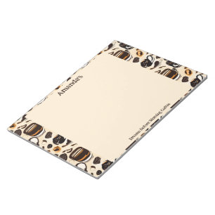 Black Coffee Oil Paint Pattern Personalised  Notepad