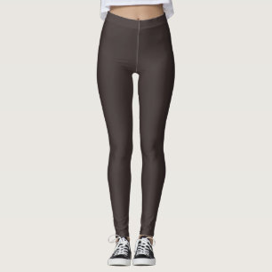 Black coffee (solid colour) leggings