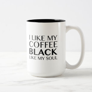Black Coffee Two-Tone Coffee Mug