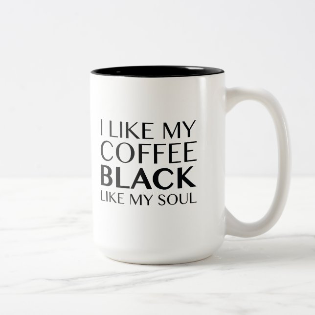 Black Coffee Two-Tone Coffee Mug (Right)