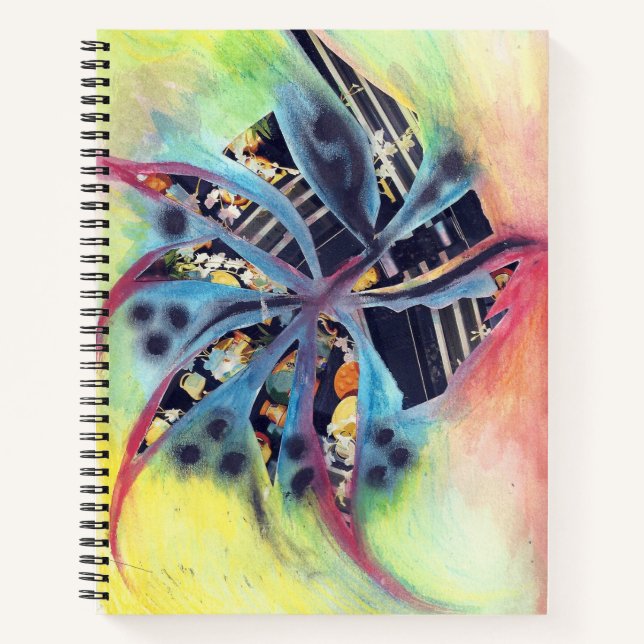 Black Collage Swirl Notebook (Front)