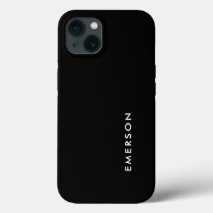 Black Color Name Minimalist iPhone 13 Case