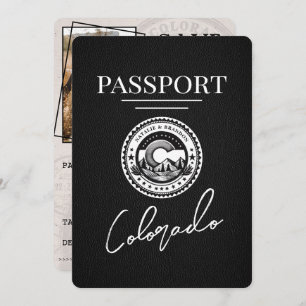 Black Colorado Passport Save The Date