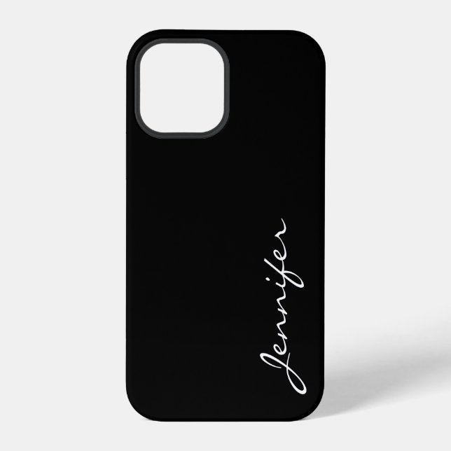 Black colour background iPhone case (Back)