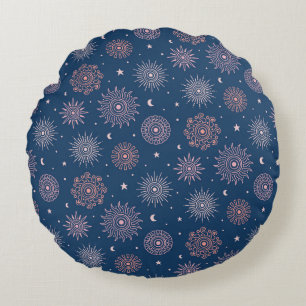 Black colour circle Pillow