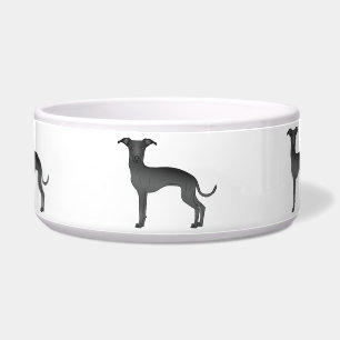 Black Colour Italian Greyhound Cute Cartoon Dogs