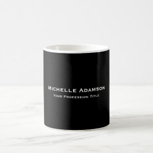 Black Colour Professional Plain Modern Coffee Mug