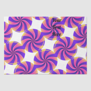 Black colour text Tissue Paper