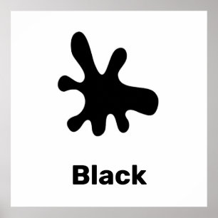 Black colour with words poster