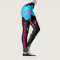Black colourful paraglider leggings