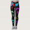 Black Colourful Pixie Leggings