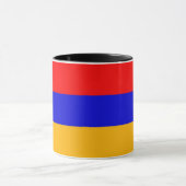 Black Combo Mug with flag of Armenia (Center)