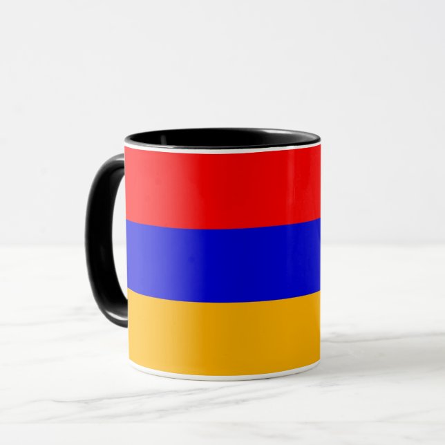 Black Combo Mug with flag of Armenia (Front Left)