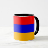 Black Combo Mug with flag of Armenia (Front Right)